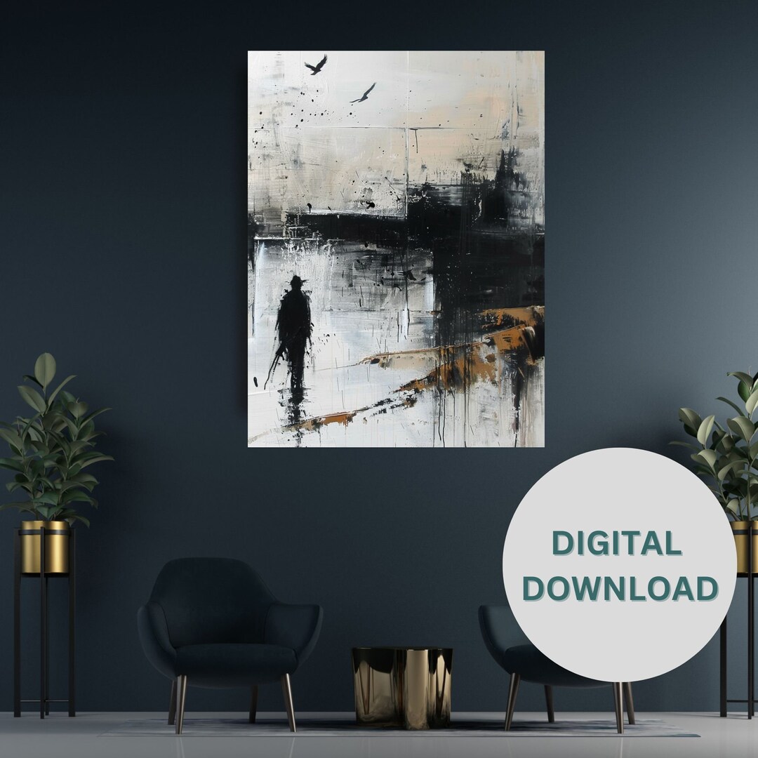 Printable Modern Art Painting, Wall Art, Digital Print, Gallery Worthy