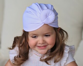 White Turban - Baby Turban - Toddler Turban - Mermaid Turban - Baby knot turban - Baby Head Wrap - Knot Turban