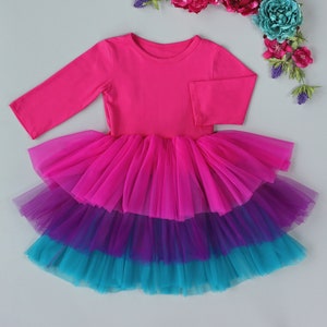 Tulle Flower Girl Dress - Princess Birthday Outfits, Fluffy Party Dress for Special Occasions, Gift for Girls, Twirl-Worthy Flower Girl