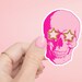Pink Skull Sticker- Tumbler Sticker, Decal, Laptop Sticker, Water ...