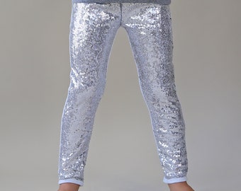 silver glitter jeans