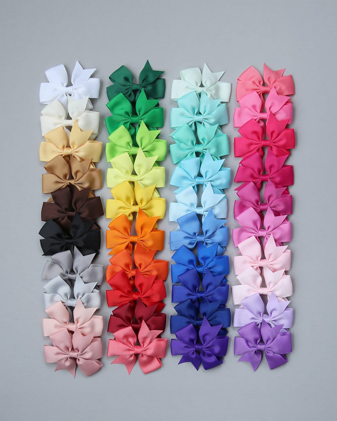 40 Colors Ribbon Bow Clip Set Ribbon Clip Set 40 Bow Set Bow Clips