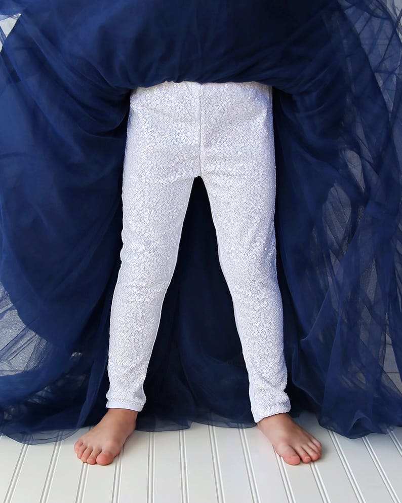 white sequin pants