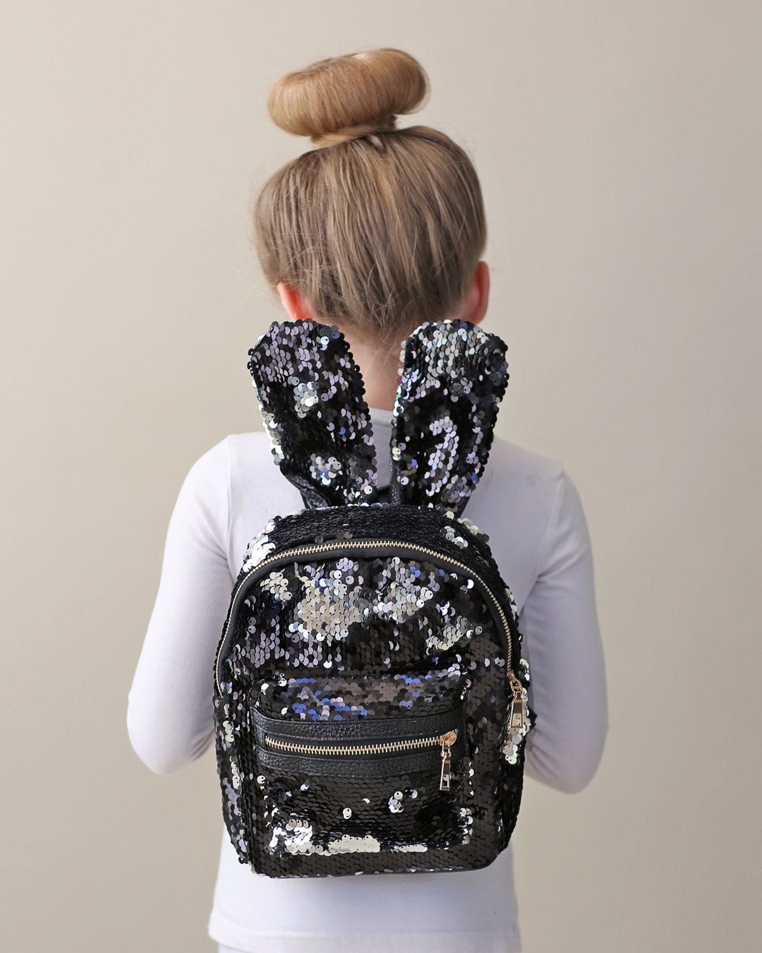 Black and Silver Bunny Backpack Bunny Backpack Bunny Bag - Etsy Canada