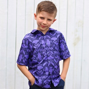 Boys Hawaiian Shirt, Boys Button up Trendy Shirt, Boys Button Shirt, School shirt, Boys Dress Shirt