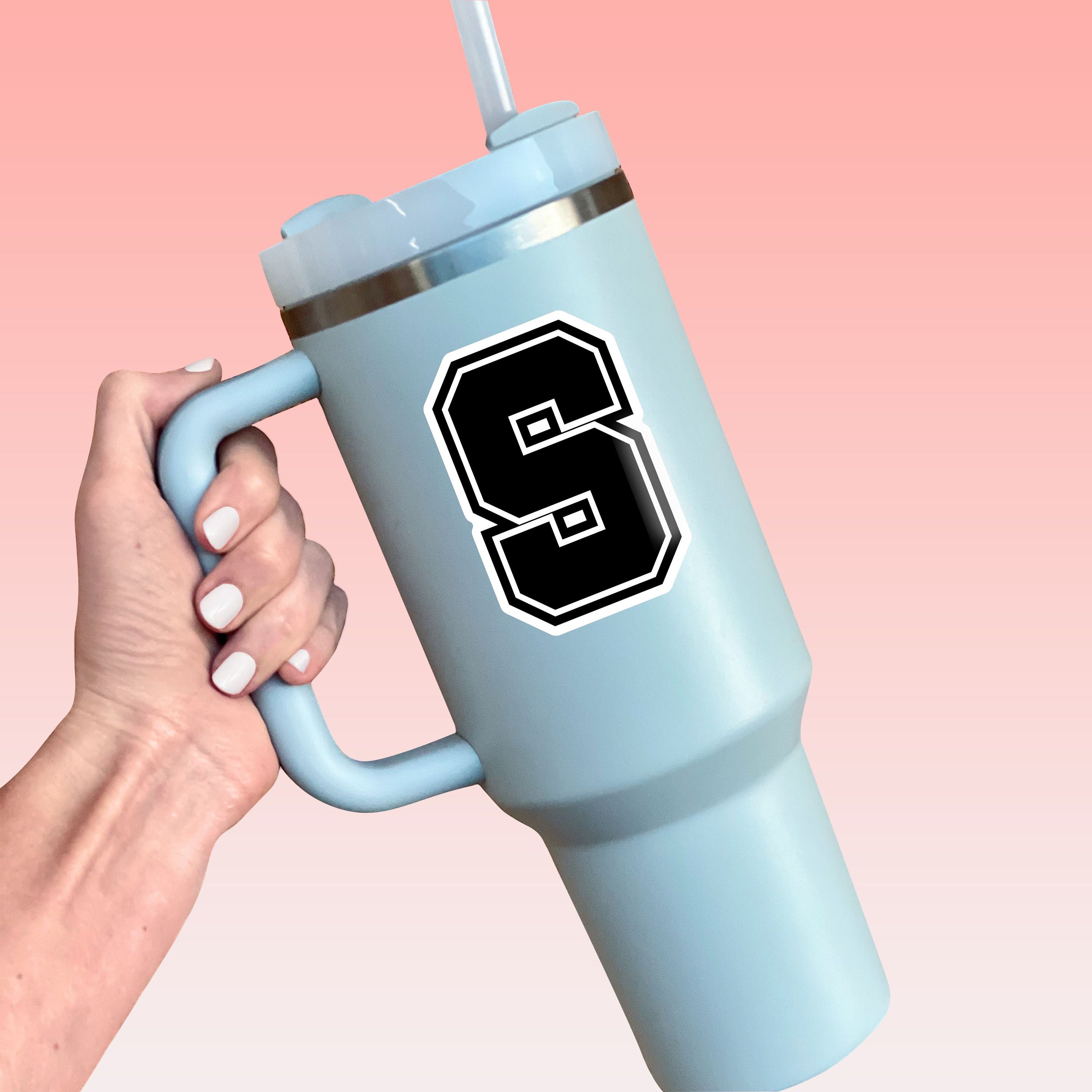 S Letter Sticker- Tumbler Sticker, Decal, Laptop Sticker, Water Bottle ...