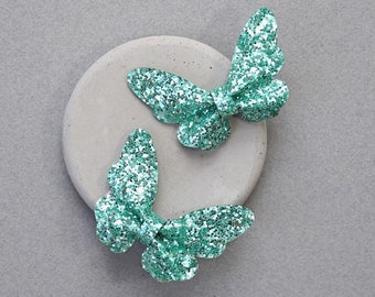 Set di fermagli a farfalla glitterati per bambine - Fermaglio con fiocco di paillettes, fermagli per capelli a farfalla, set di fermagli, fermagli per capelli a treccia, regalo per bambine, fiocchi a farfalla, farfalla