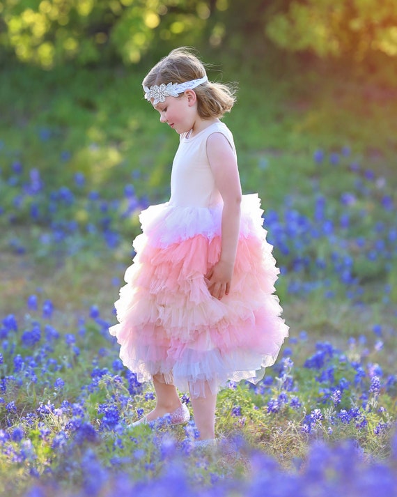 Flowered Girls Tutu Dress Layered Tulle Princess Outfit for Toddlers Size  2-6, Cute Birthday Princess Dress up Flower Girl Gift for Her - Etsy