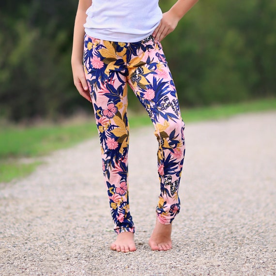 Girls Pink and Navy Butterfly Leggings Pink Pants, Flower Leggings, Flower  Pants, Butterfly Leggings, Purple Pants, Navy Pants, Flowers -  Canada