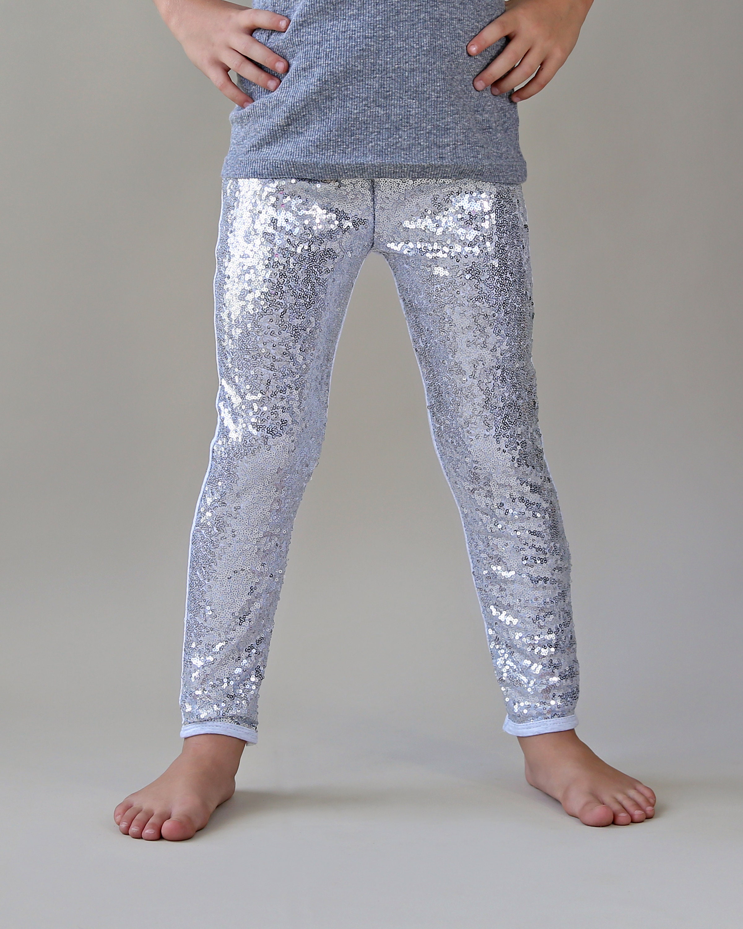 Silver Sequin Wide Leg Pants with Sequin Pants Outfits (3 ideas & outfits)  | Lookastic