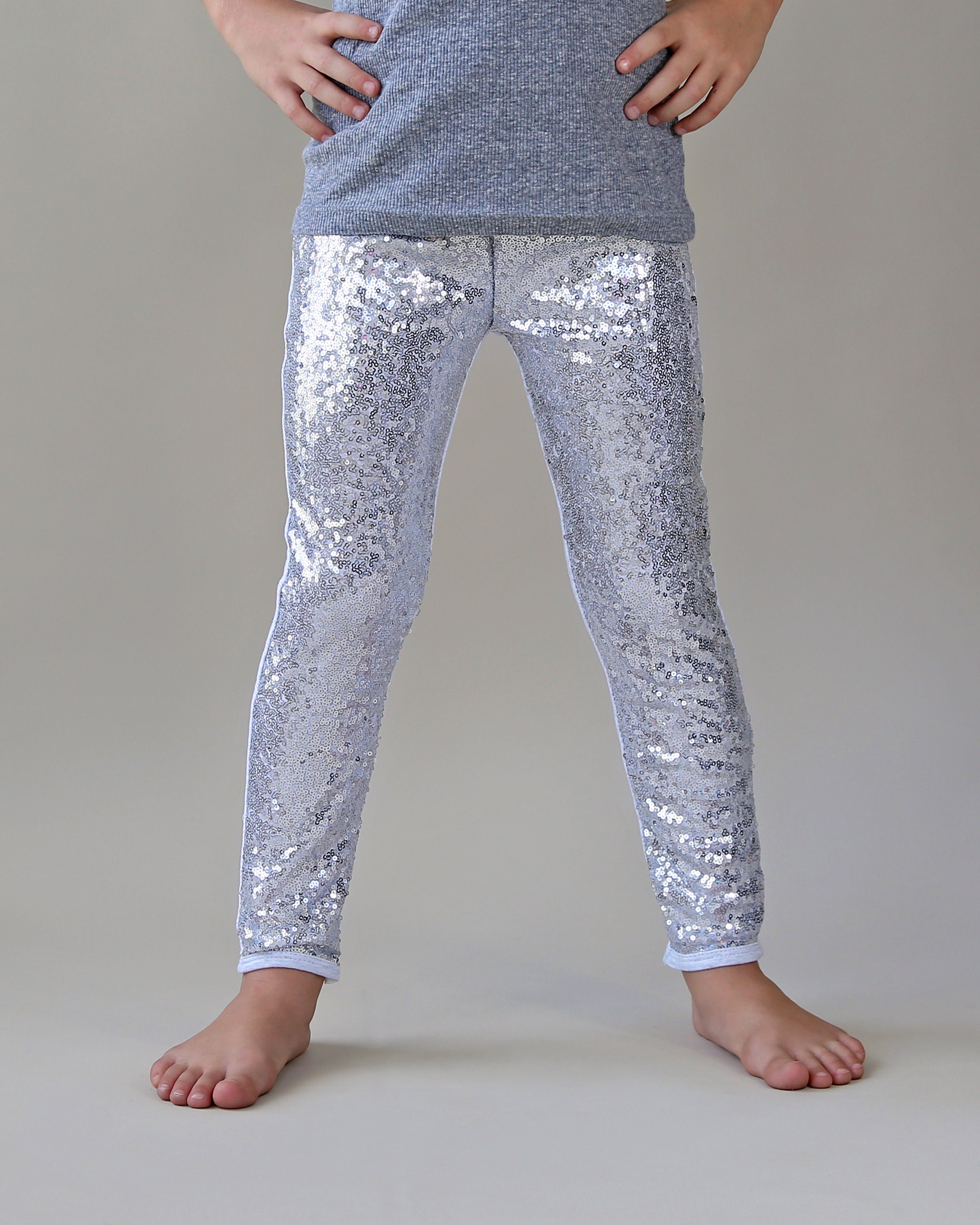 Vervorming tunnel Mona Lisa Meisjes Zilveren Pailletten Broek Zilveren Legging - Etsy Nederland