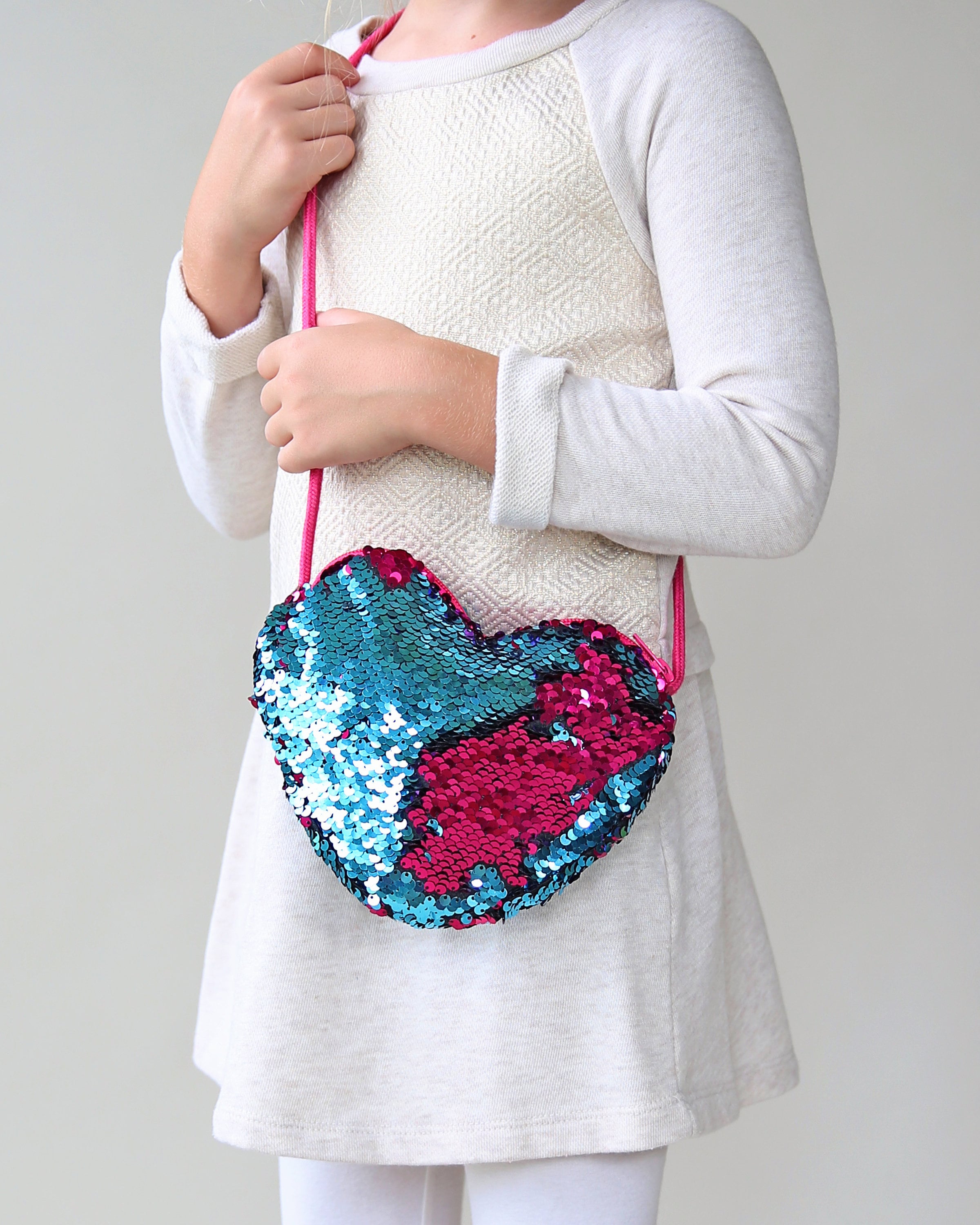 Heart Home Hand Bag, Sequins Silk Embroidery Purse