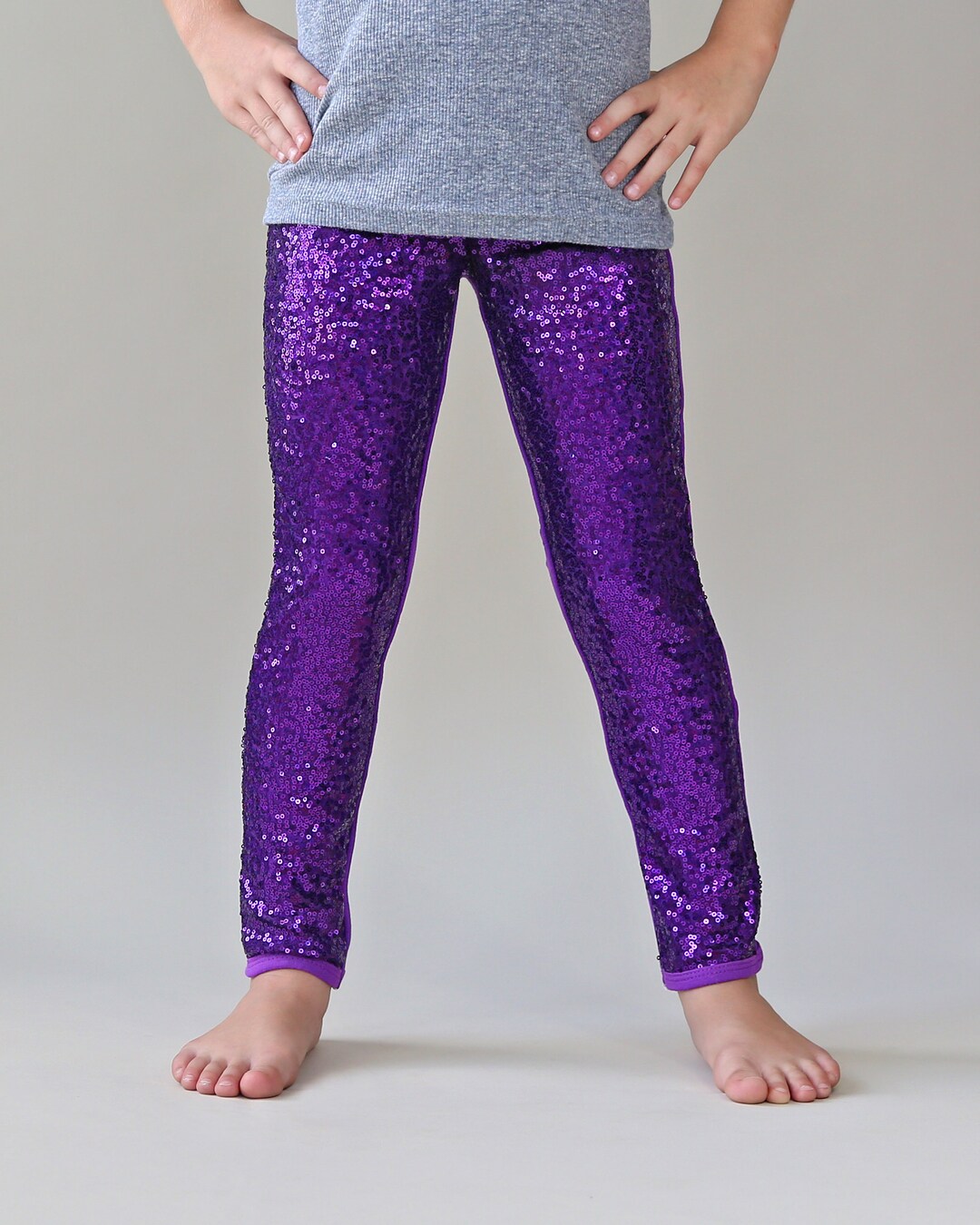 Purple Sequin Leggings Purple Sequin Pants, Costume, Purple Pants ...