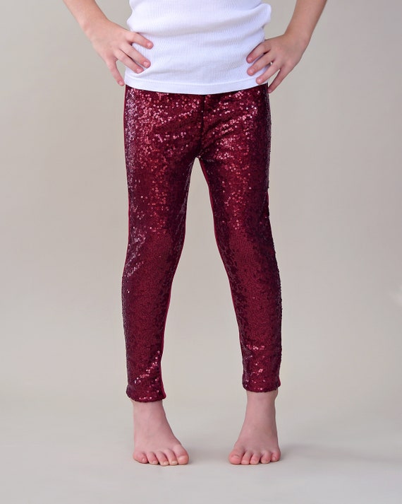 Buy Dark Pink Velour Sparkly Leggings 5 years | Trousers | Tu