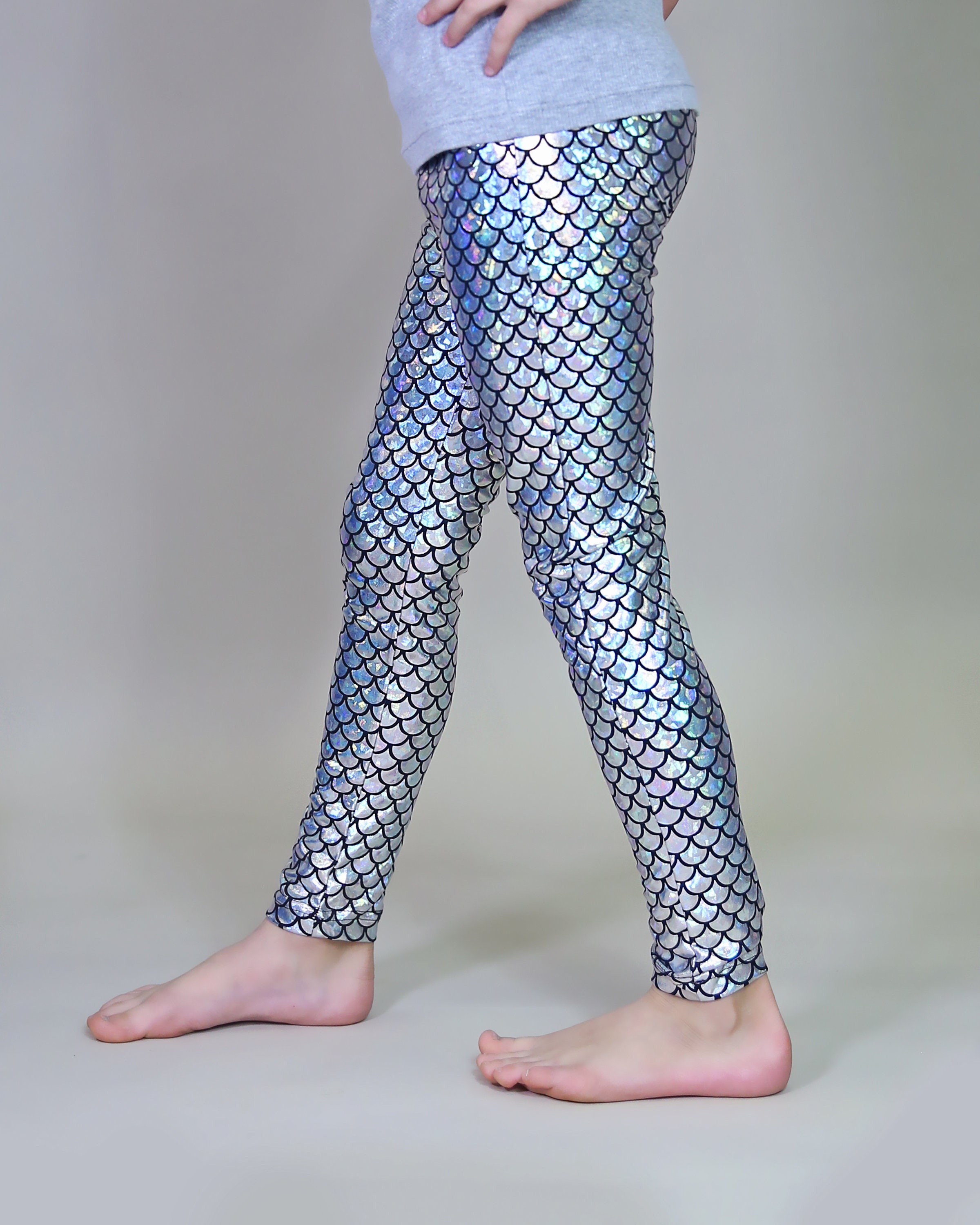 silver mermaid leggings