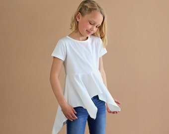 White Boho Shirt - White High Low Shirt - White Shirt - White Tunic Shirt