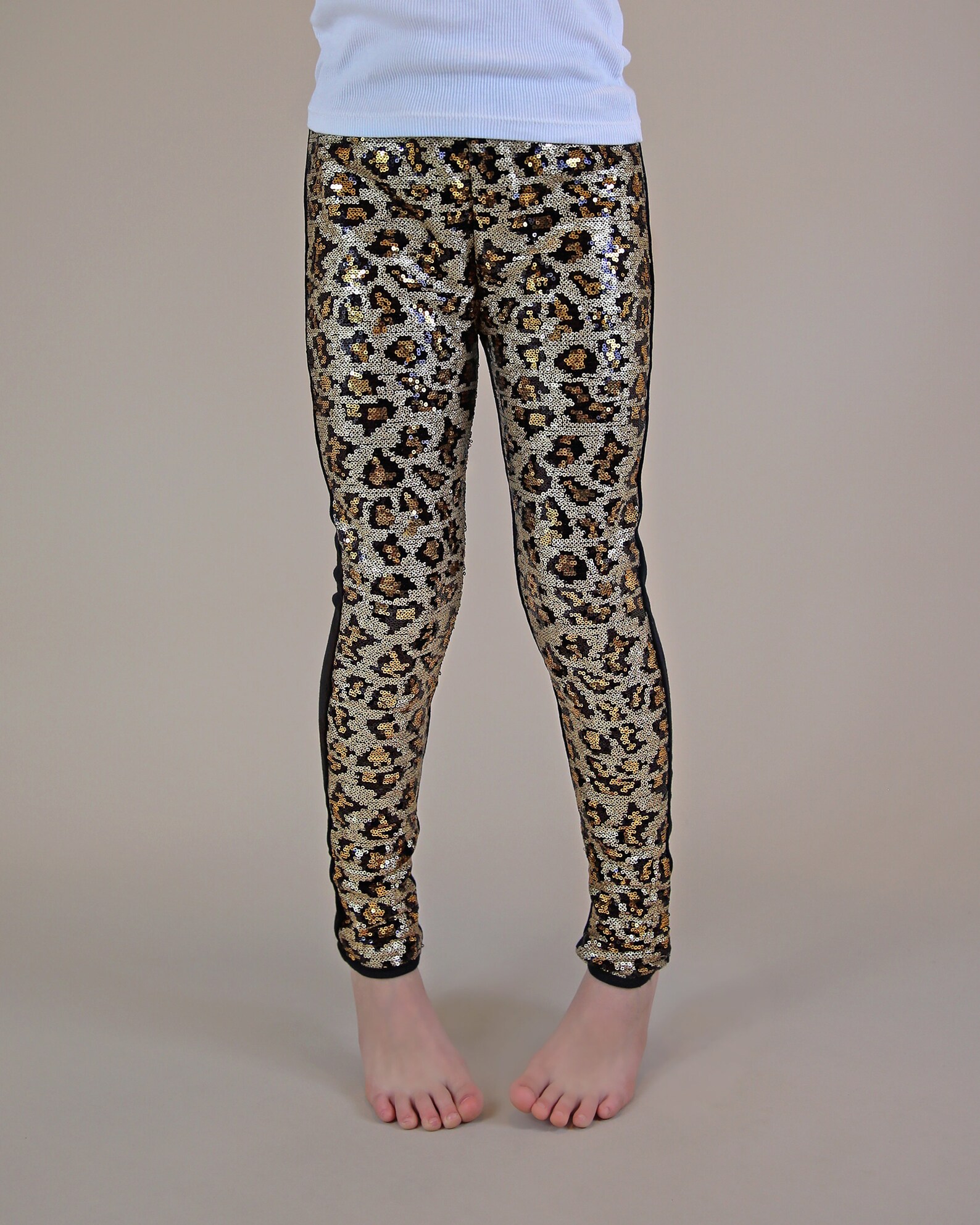 leopard sequin leggings