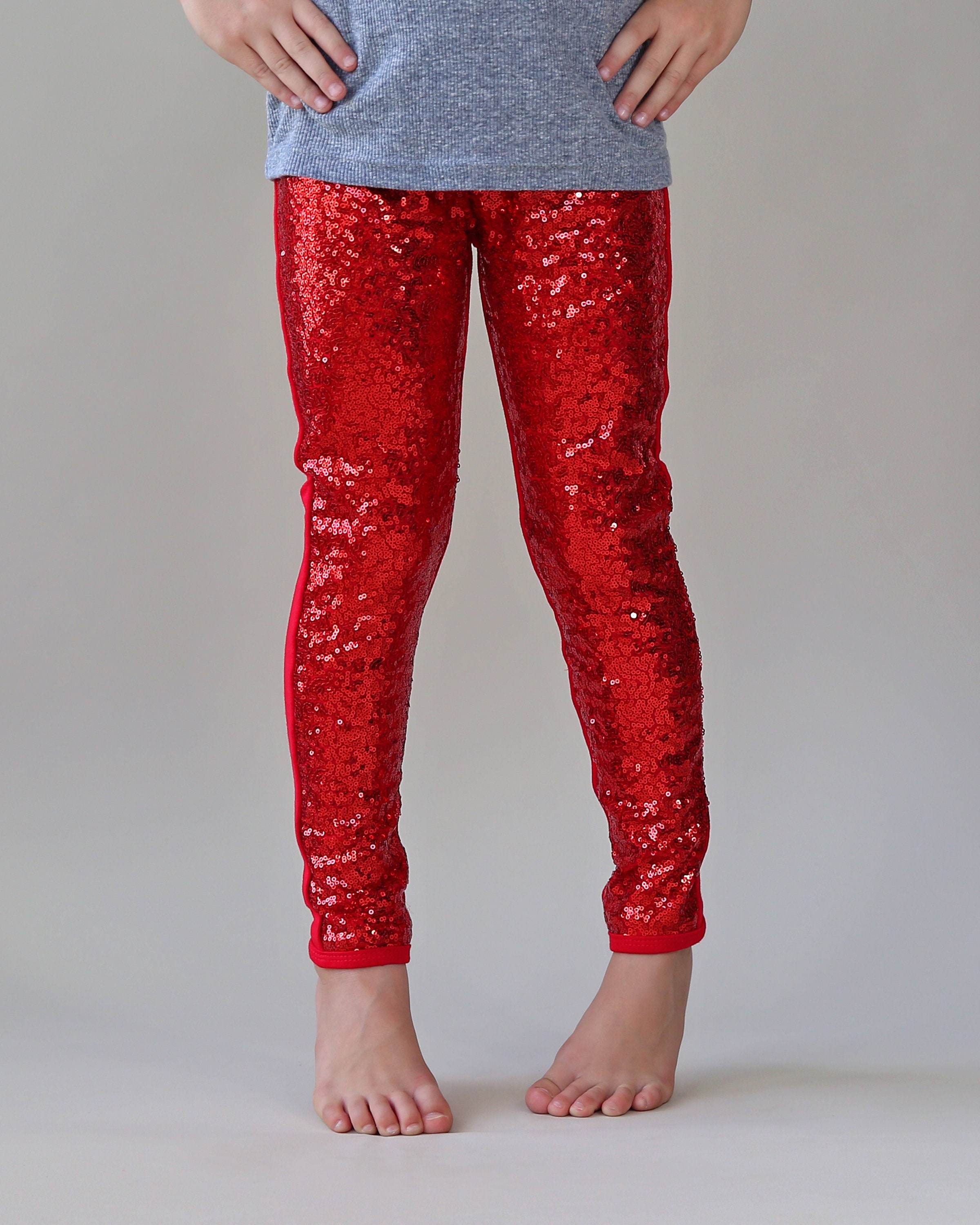 Red Sparkle Leggings 