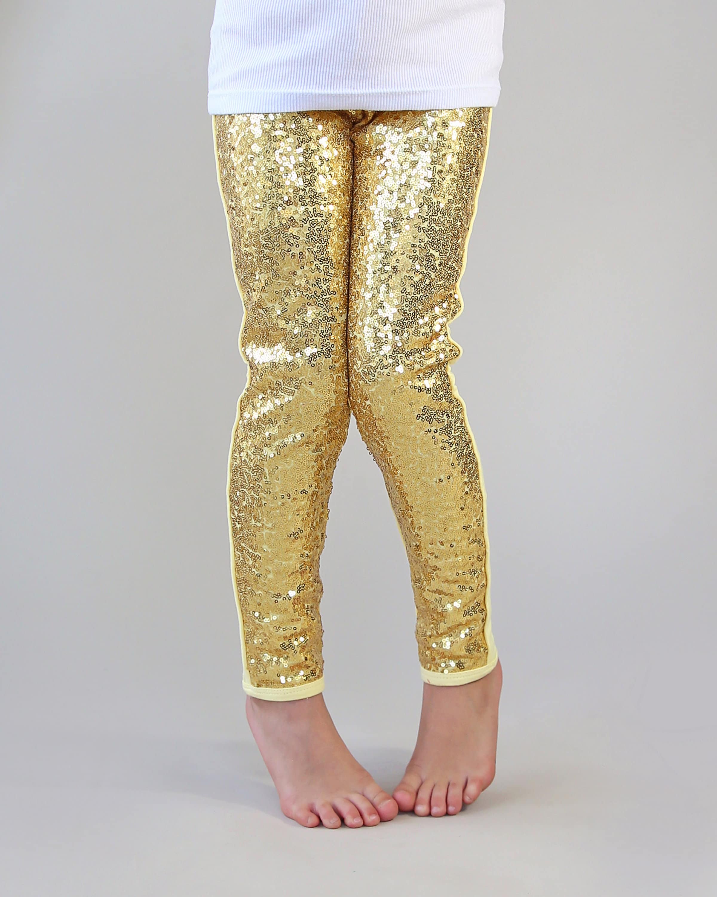 Gold shimmer cheap pants