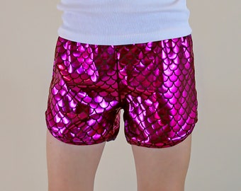 Pink Metallic Shorts | Etsy