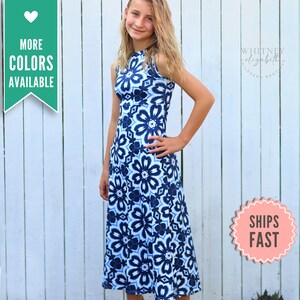 Blue Tween Dress - Etsy Blue Tween Dress - Etsy