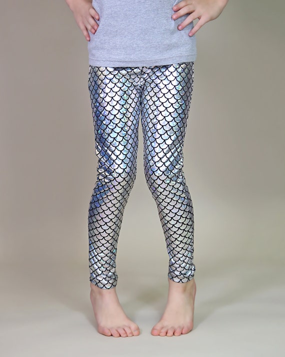 Silver Mermaid Leggings Mermaid 