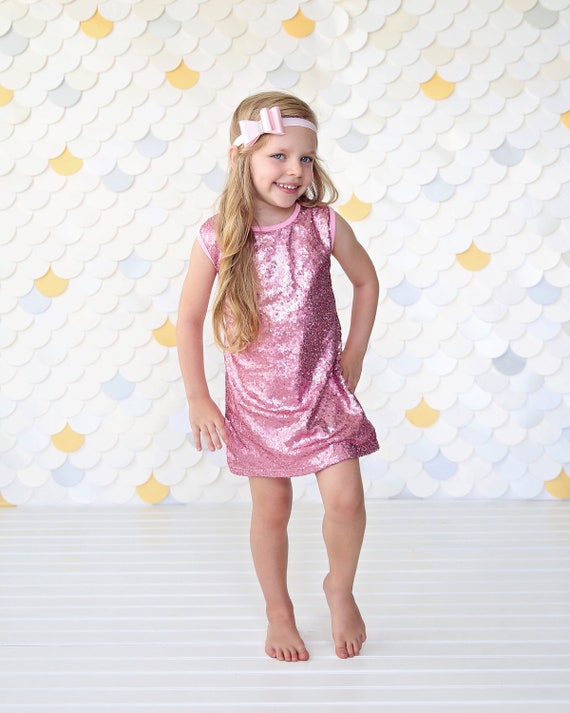 Girls sequin shift dress cheap