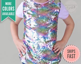 Girls Sequin Top, Trendy Kids Sparkle Shirt, Sequin Birthday Party Outfit, Girls Clothing, Sequin Birthday Shirt Gift, Girls Birthday Shirt