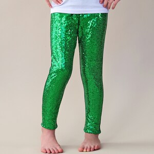 Green Sequin Pants Emerald Green 