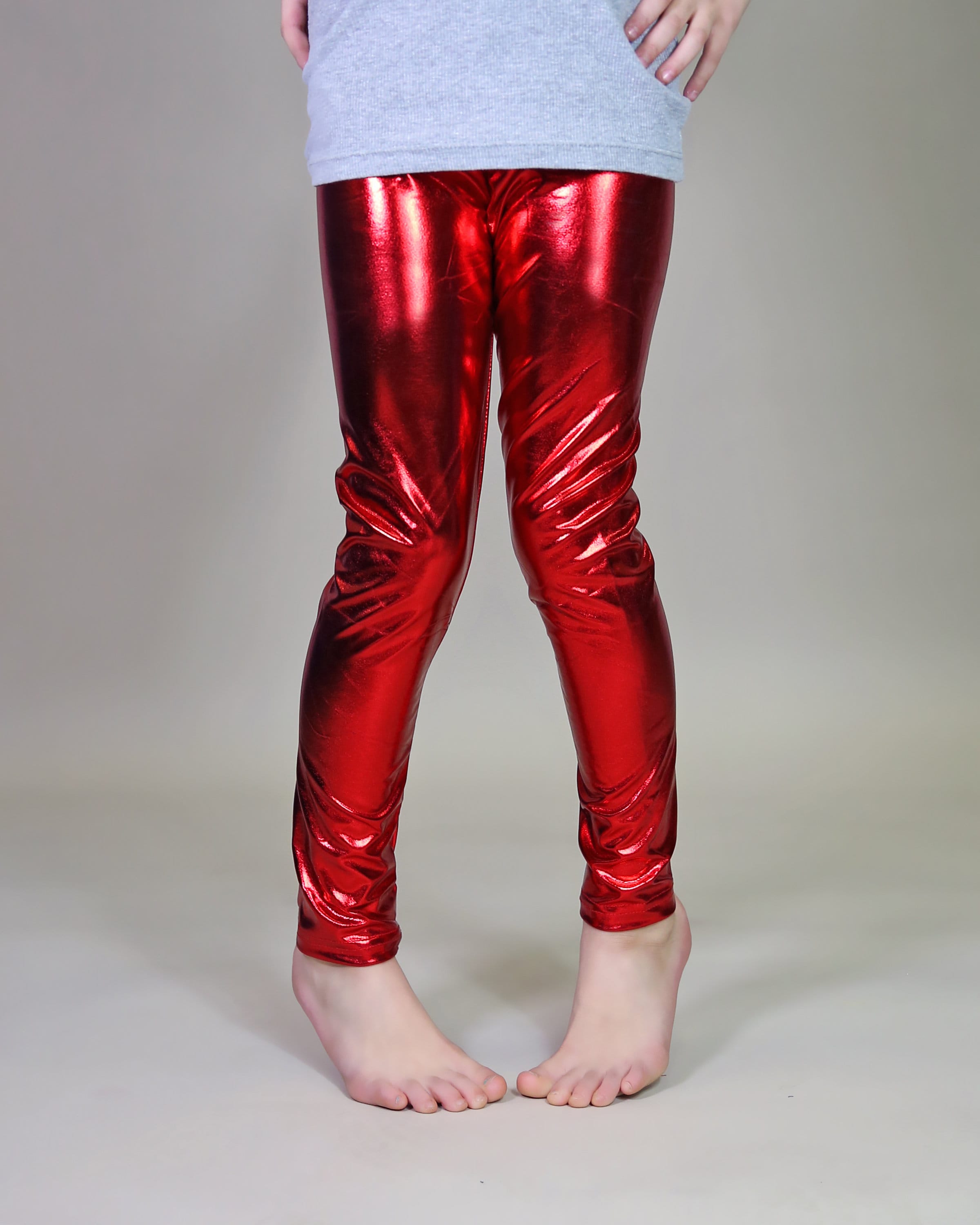 Metallic Red Leggings S