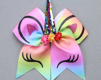 Rainbow Unicorn Hair Bow - Unicorn Rubberband - Unicorn Hair Accessory - Unicorn Hair Bow