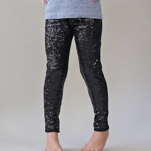 Black Sequin Legging 