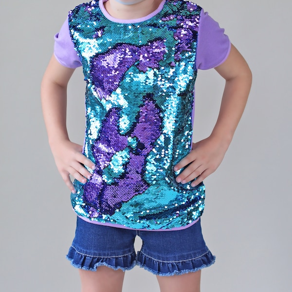 Kids Sequin Flip Shirt Etsy