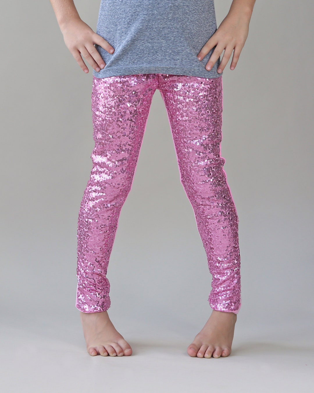 Pink Sequin Pants Pink Leggings Pink Sequin Leggings Pink Glitter Pants
