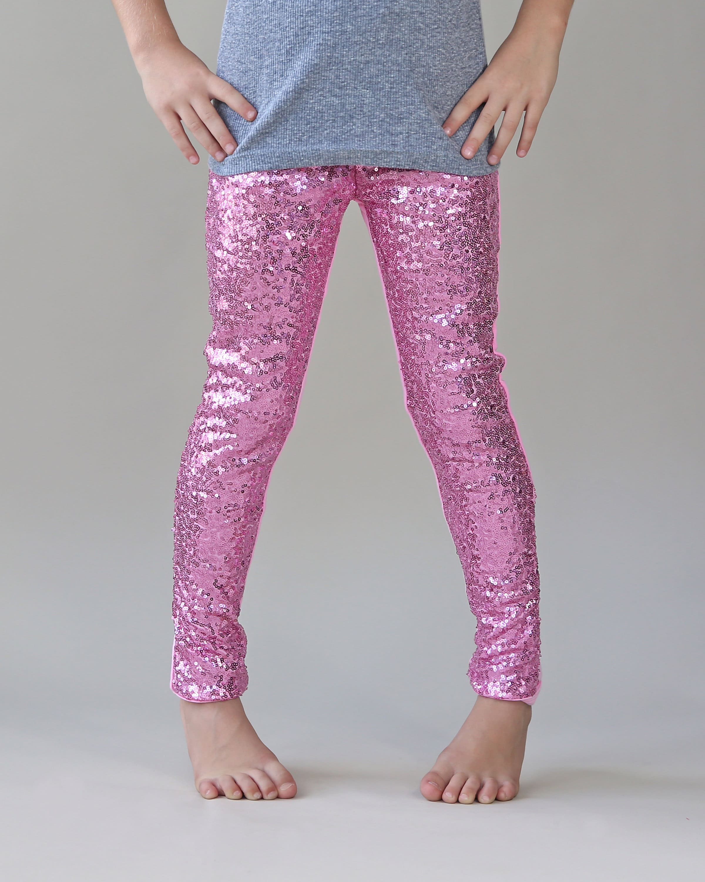Girls Pink Sequin Leggings -  Canada
