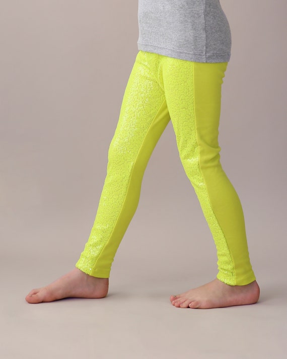 yellow sequin pants