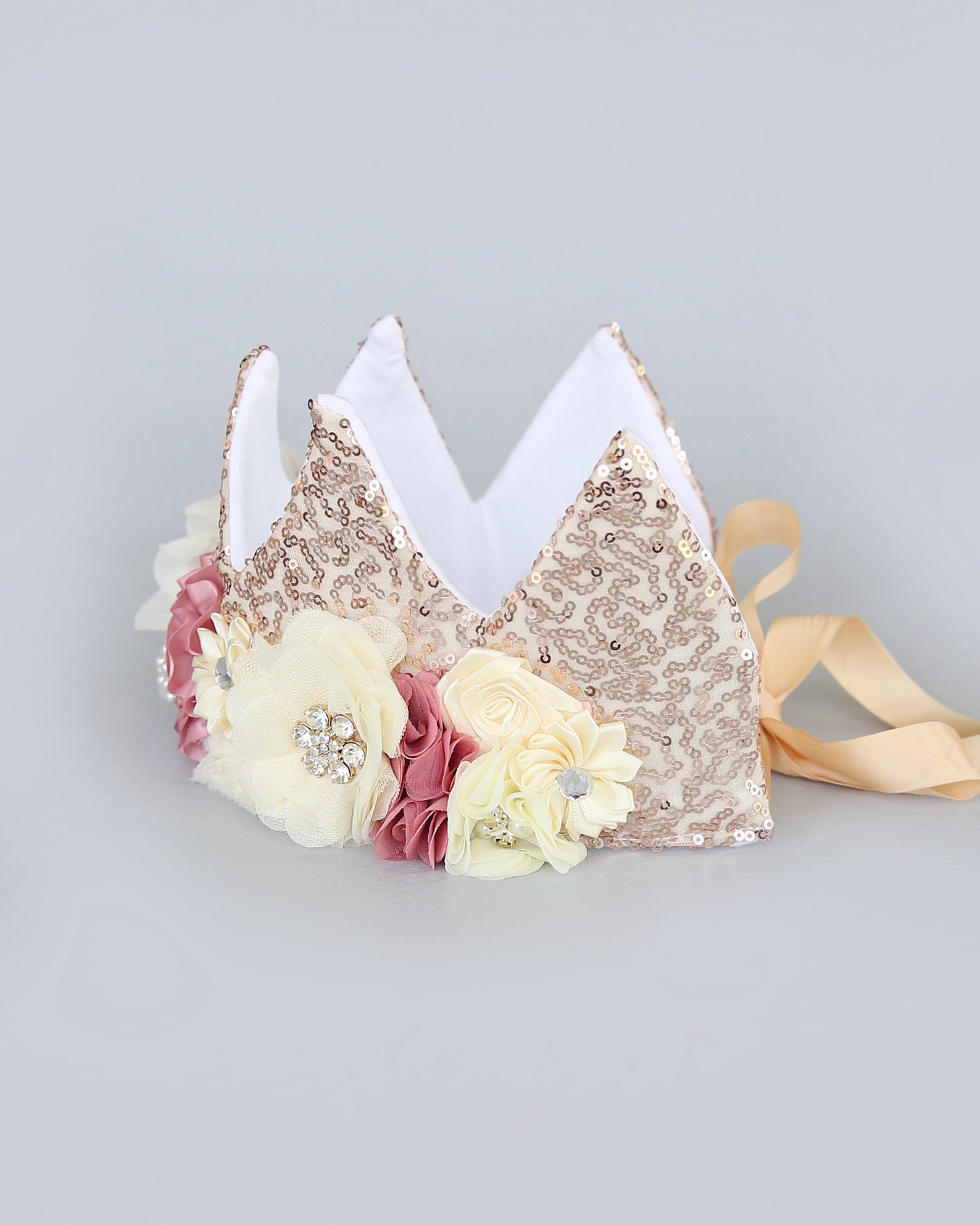 Flower Rainbow Dress Up Crown Birthday Crown Flower Etsy