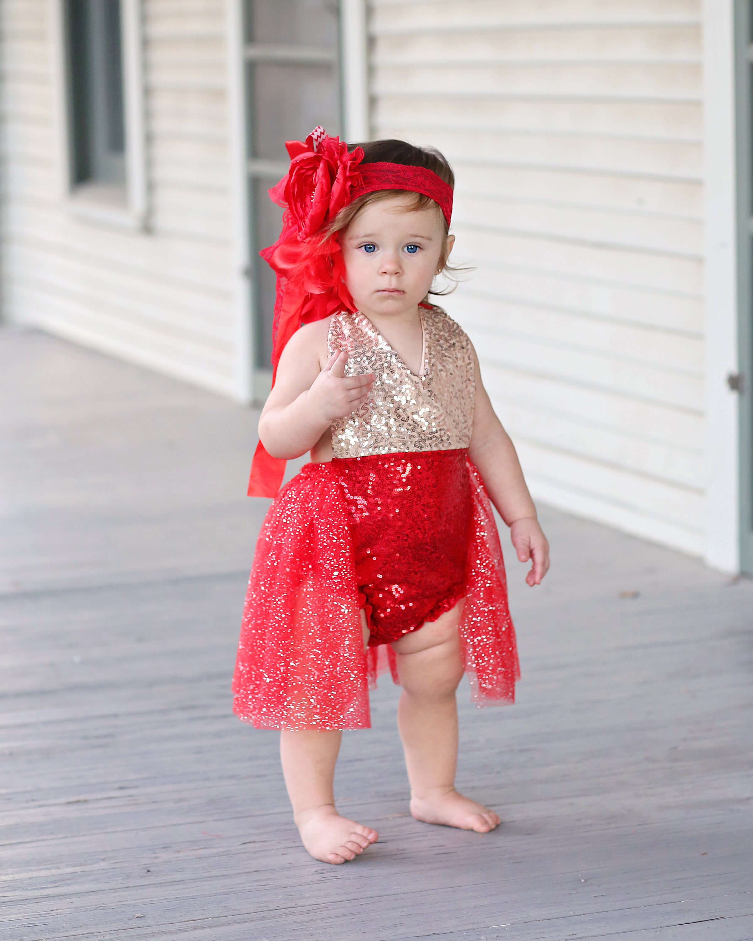 Red Sequin Top 