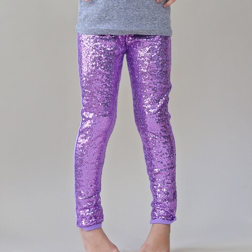 Lavender Sequin Leggings Lavender 