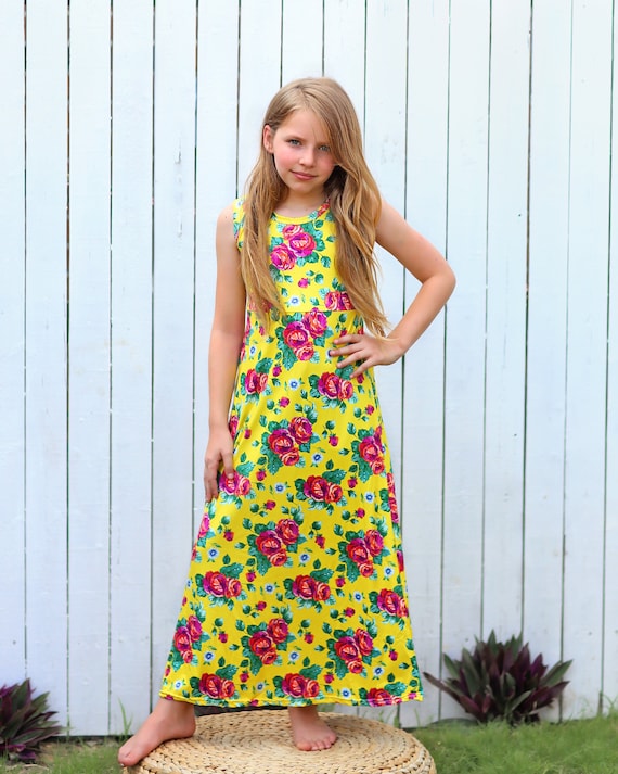Girls floral maxi sales