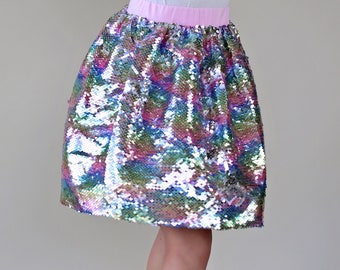 Rainbow sequin skirt h&m sale