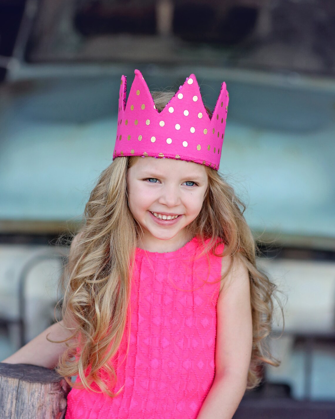 Dress up Crown Sequin Crown Birthday Crown Hot Pink With Etsy
