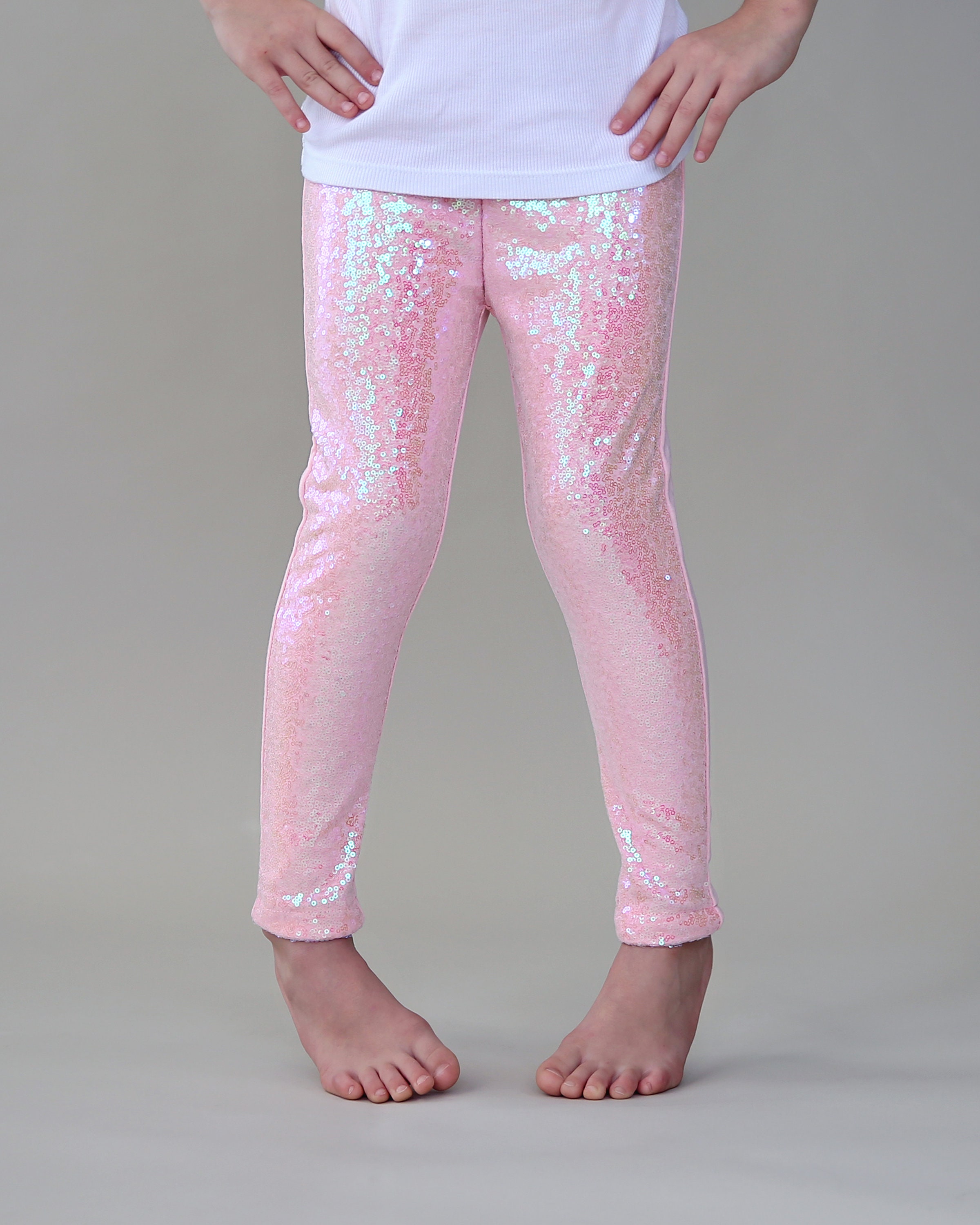 Sequin Pants Pink Leggings Pink Sequin - Etsy