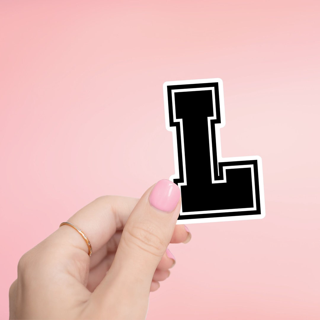 L Letter Sticker- Tumbler Sticker, Decal, Laptop Sticker, Water Bottle ...