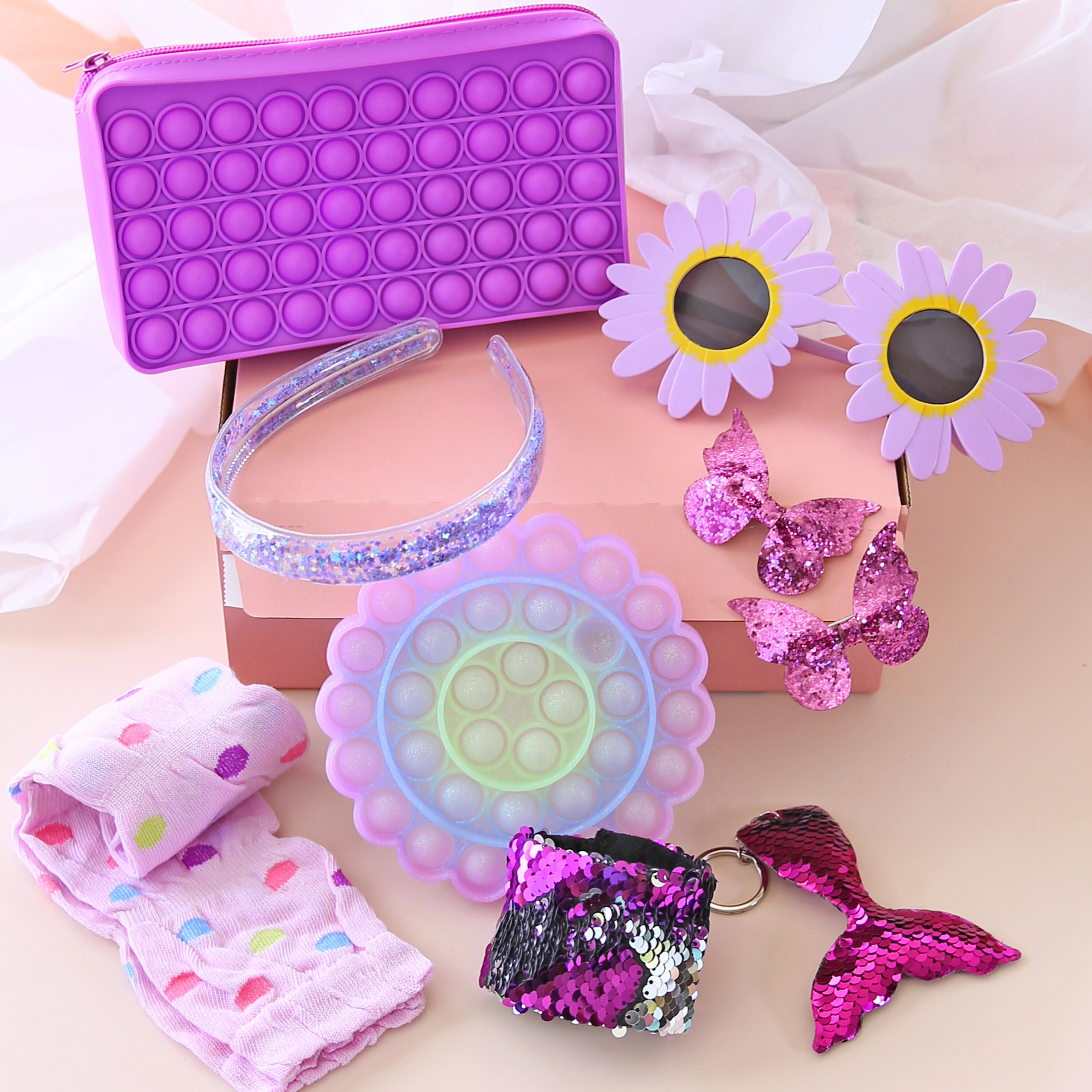 Purple Happy Birthday Box Gift Set- Gifted Box, Kids Gift Basket ...