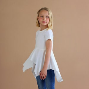 White Boho Shirt - White High Low Shirt - White Shirt - White Tunic Shirt