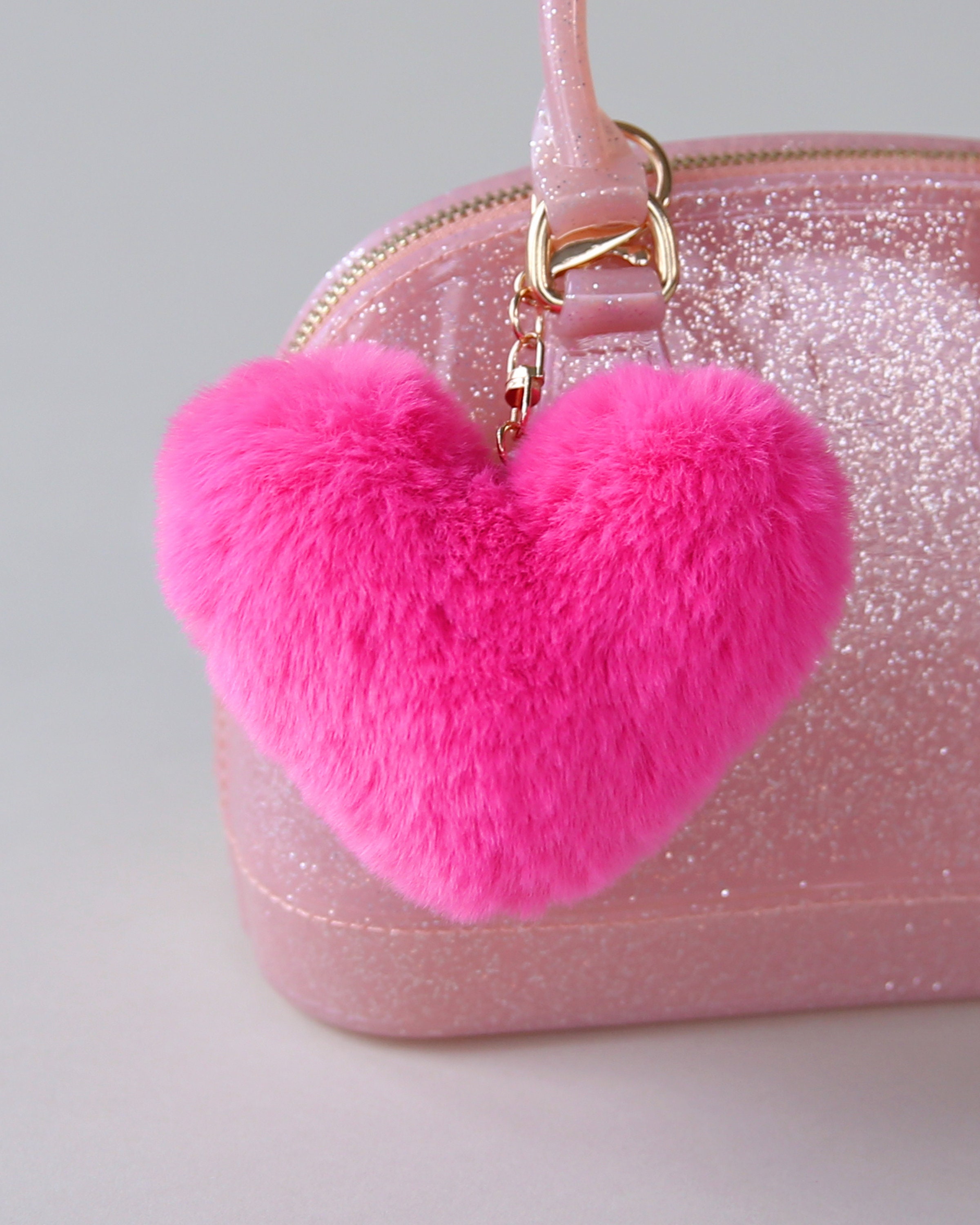 Love Escapade Pink Leather Heart Bag Charm / Keychain – The Escapade Bag