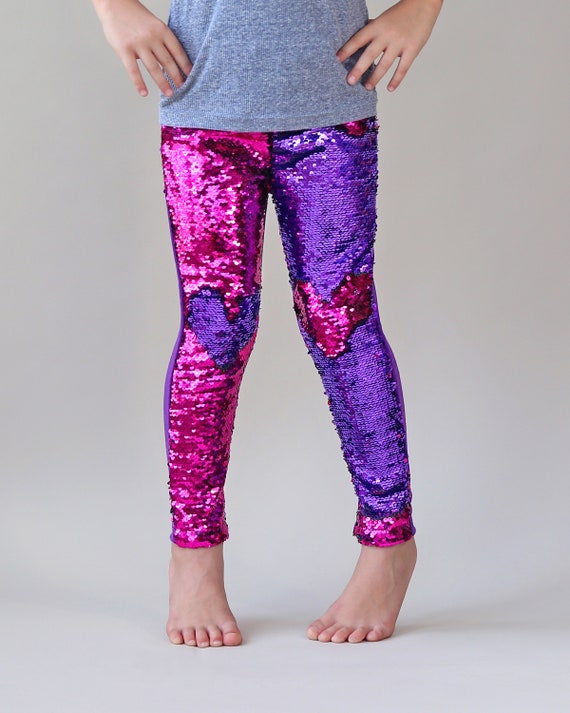 パンツ Purple Sequin Tulle Leggings Superstar Leggings - Lavender Sparkle | Dragonwing