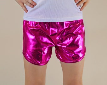 pink metallic shorts