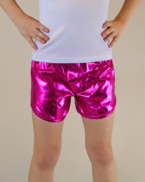 Hot Pink Metallic Shorts